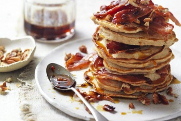 Maple Bacon Cinnamon & Pecan Pancakes